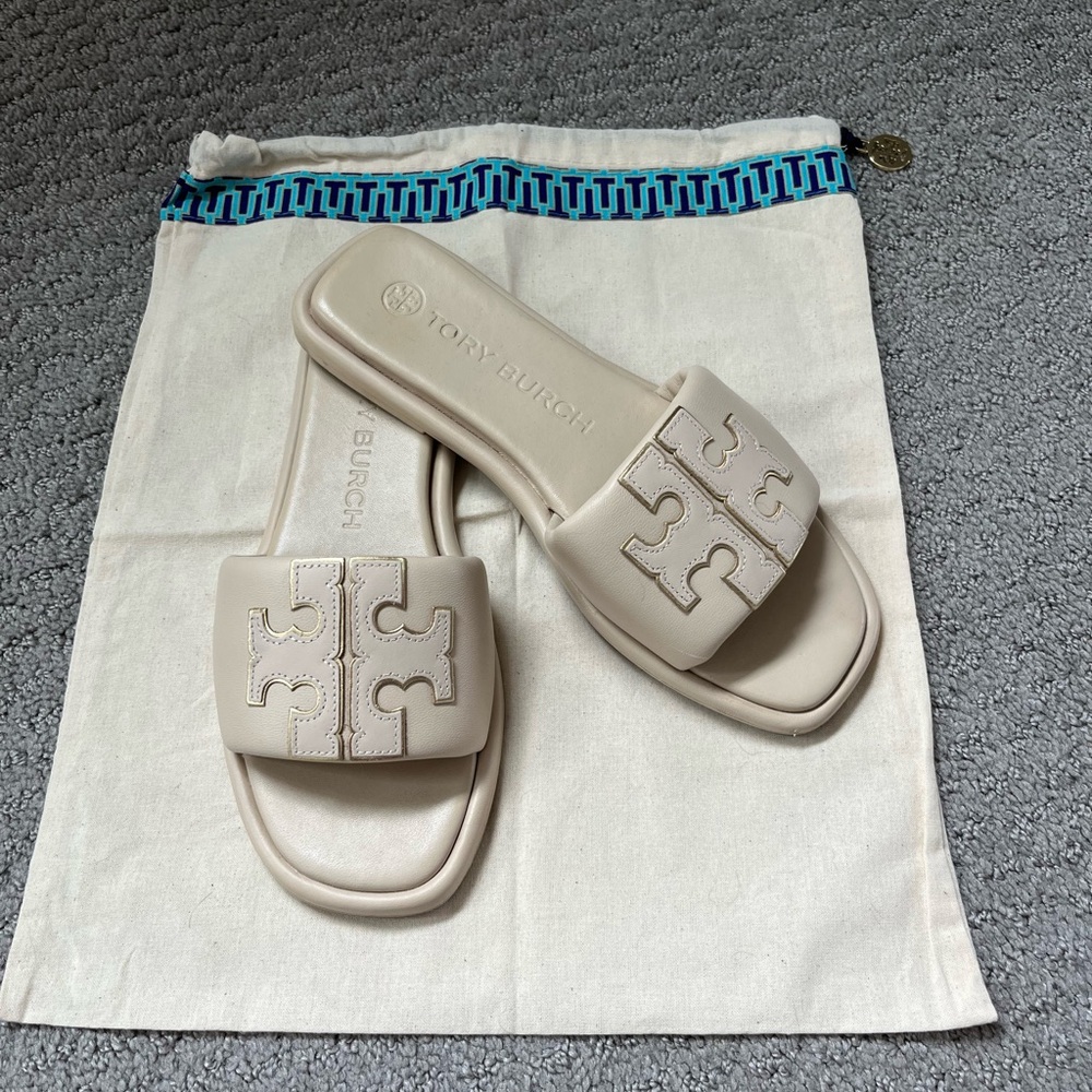 Tory Burch Double T Slides